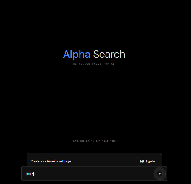 Search — URL and name lookup in the GEO/AEO Layer